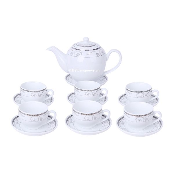 Ấm chén tráng men Bát Tràng có nhiều mẫu mã đa dạng