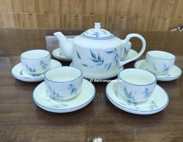 bộ ấm chén bát tràng giá rẻ dáng minh long