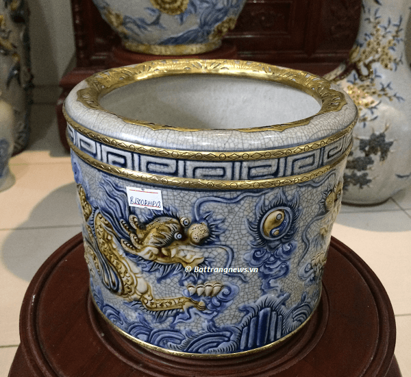 bát hương gốm sứ vẽ tay hàng bát tràng cao cấp