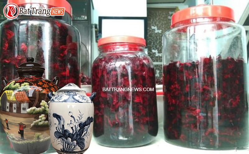 C&aacute;ch ng&acirc;m rượu hoa atiso đỏ