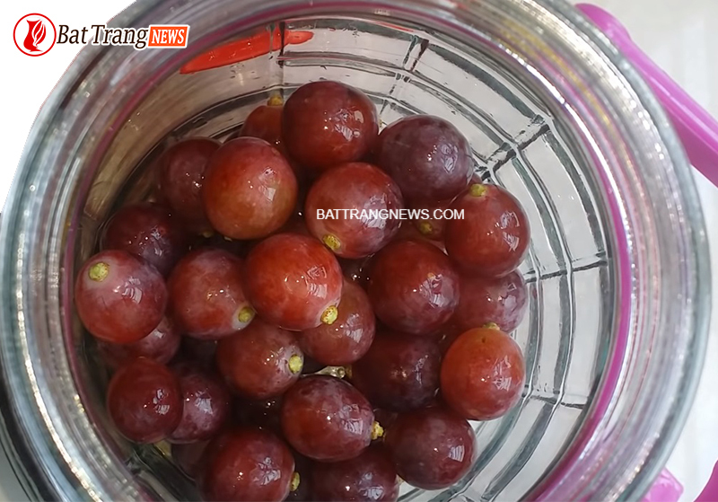 cách ngâm rượu nho tươi không đường
