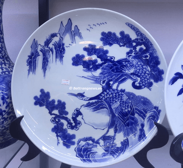đĩa sứ men trắng bát tràng