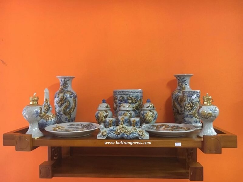 đồ thờ cúng gốm sứ bát tràng tại thái bình
