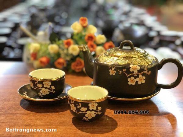 Bộ ấm chén Bát Tràng cao cấp