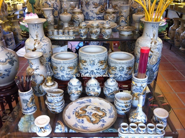 bộ đồ thờ Bát Tràng cao cấp