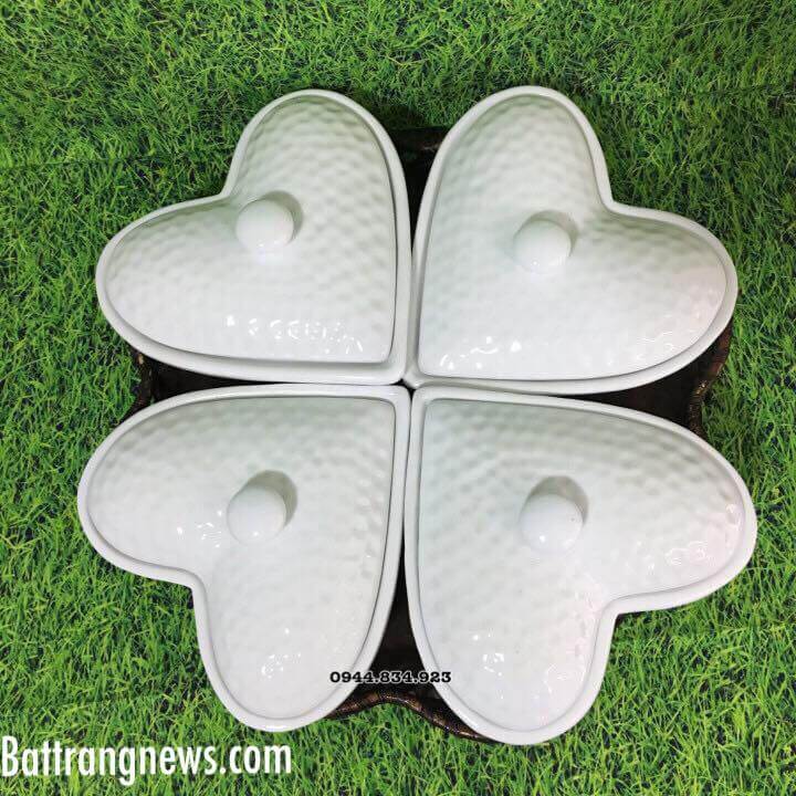 khay đựng mứt tết bằng sứ, khay đựng b&aacute;nh kẹo đẹp