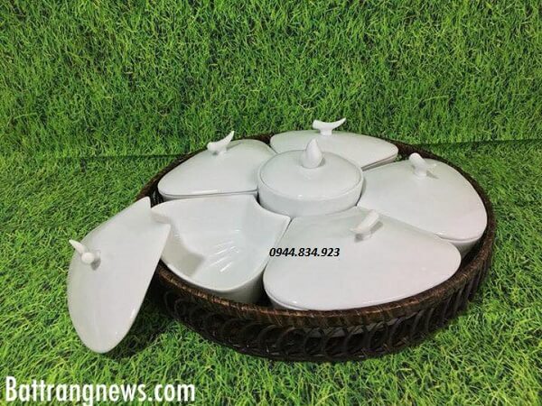 mua khay mứt tết gốm sứ bát tràng tại nam định