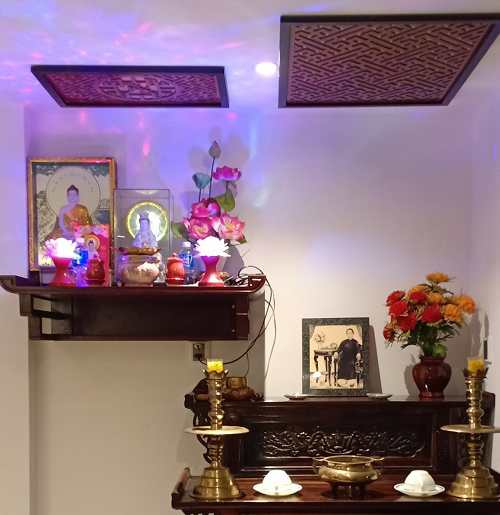 chiều cao bàn thờ treo tường - lưu ý