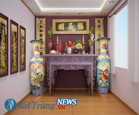 Cách đặt lục bình trong phòng thờ hợp phong thủy