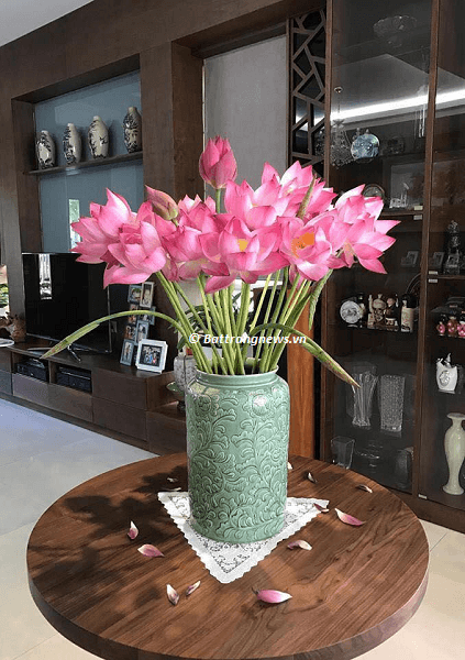 bình gốm trang trí phòng khách