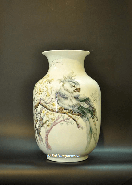 Bình hoa Bát Tràng 3d phong thủy