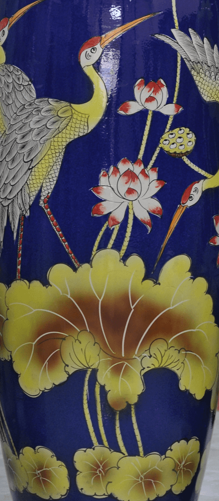 lọ lộc b&igrave;nh sen hạc men xanh