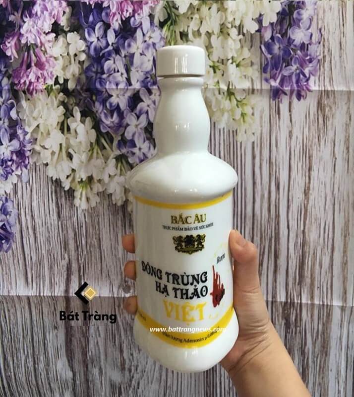 nậm rượu bát tràng bằng sành