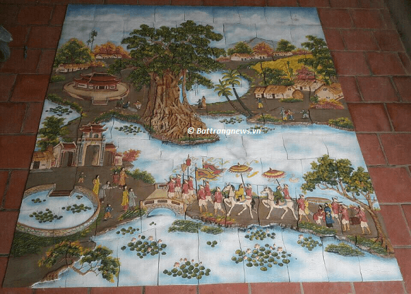 giá tranh gốm sứ bát tràng