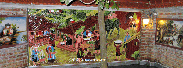 tranh gốm bát tràng ốp tường