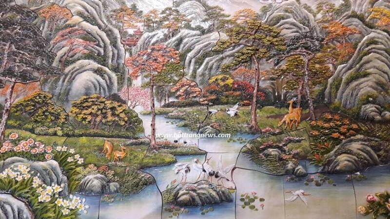 tranh gốm sứ bát tràng giá rẻ, tranh gốm ốp tường đẹp, tranh gốm sứ treo tường theo mảnh nhỏ