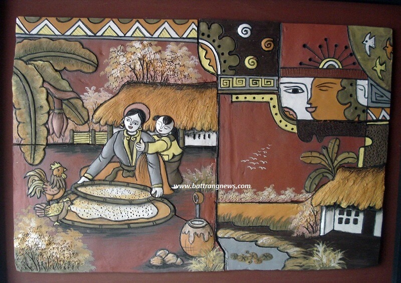 tranh gốm treo tường