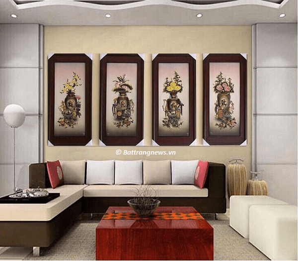 bộ tranh tứ quý treo tường