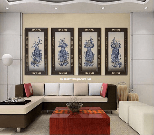 treo tranh trên tường thế nào