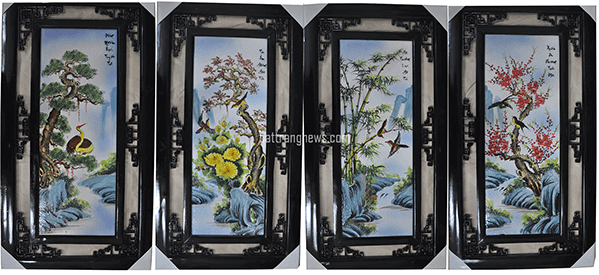 giá tranh gốm sứ bát tràng