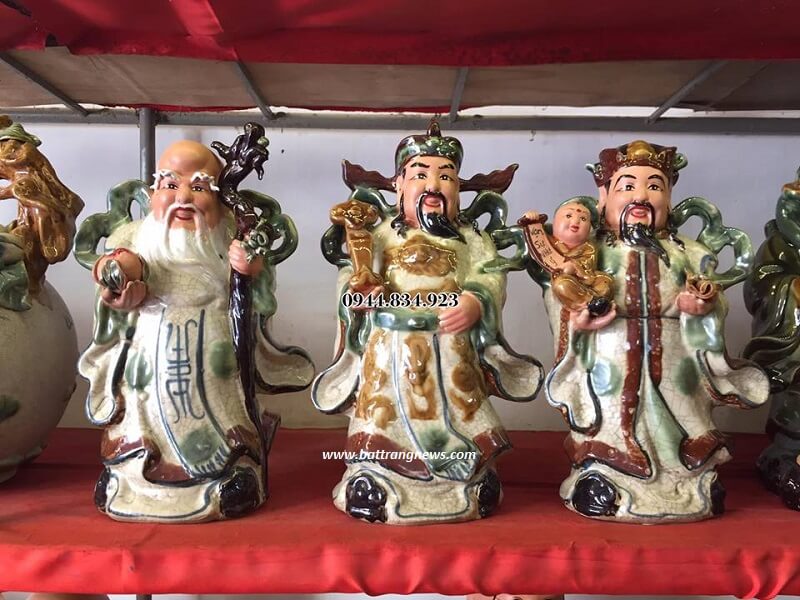 tượng phúc lộ thọ bằng sứ
