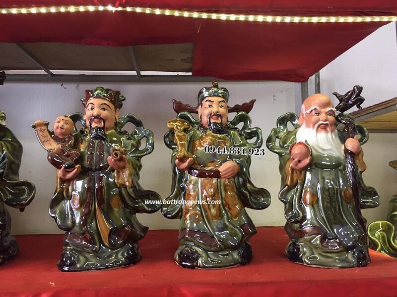 tượng phúc lộ thọ bằng sứ đẹp