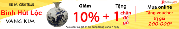 Bình hút tài lộc vẽ vàng hoa sen