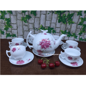 Ấm chén bát tràng in logo làm quà tặng M05