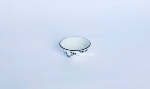 Bát chấm mắm men kem vẽ cọ xanh