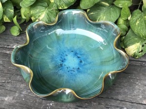 Bát nước minh đường tụ thủy dáng sen men hỏa biến S24