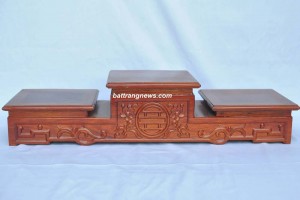 Bộ tam cấp để bát hương bằng gỗ hương phi 22