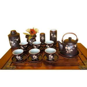 Bộ ấm trà giả vuốt tay thủ công full phụ kiện