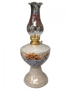 Đèn dầu thờ sen men rạn 27cm số 3