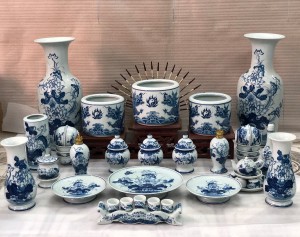 Đồ thờ cúng Bát Tràng men lam xanh ngọc 3 bát hương