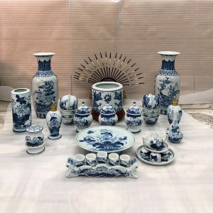 Đồ thờ cúng Bát Tràng men lam xanh ngọc một bát hương