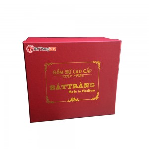 Hộp xi lụa đỏ size ấm chén nhỡ