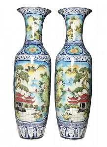 Lọ lộc bình Sơn Thủy Hữu Tình men màu 1m4 2019