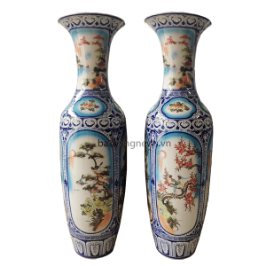 Lọ lộc bình Bát Tràng Tứ cảnh màu 1m6