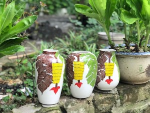 Set bộ lọ hoa Bát Tràng hoa chuối